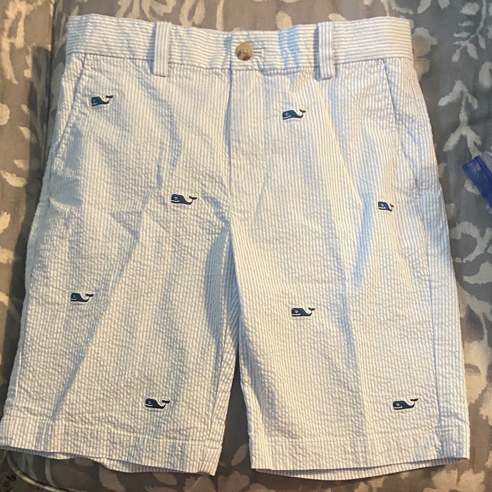 Vineyard Vines Light Blue Seersucker Shorts BOYS